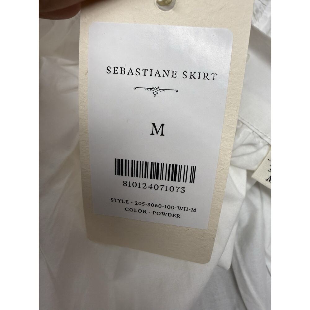 NWT DOEN Sebastiane Skirt Powder Organic Cotton Poplin Eyelet Maxi sz M - Picture 10 of 11